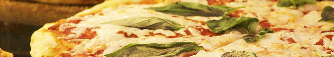 Eating Italian Pizza at Famous Famiglia Pizzeria restaurant in New York, NY.